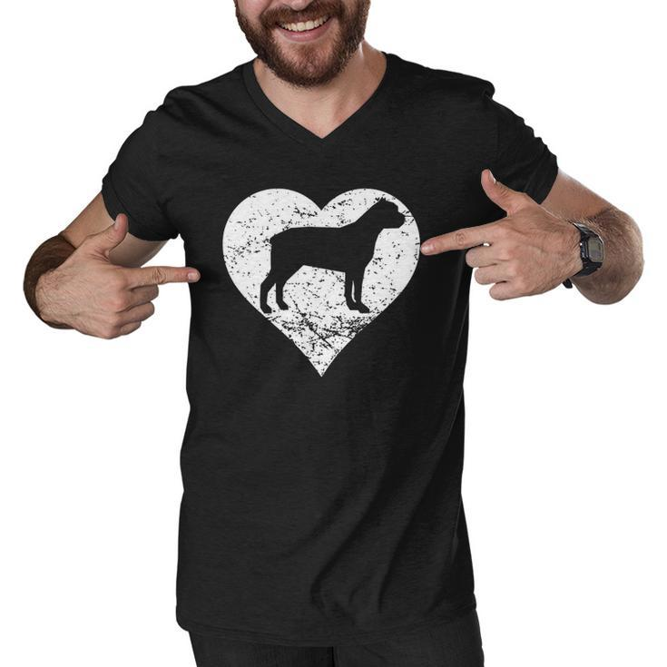 Distressed Cane Corso Heart Dog Owner Graphic  Men V-Neck Tshirt