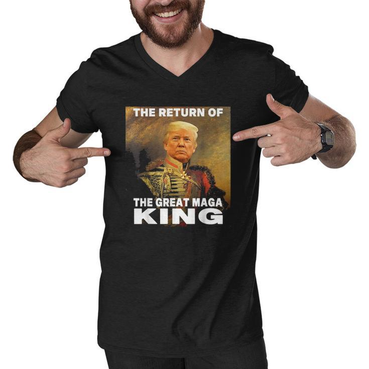 Donald Trump 2024 Ultra Maga The Return Of The Great Maga King Men V-Neck Tshirt