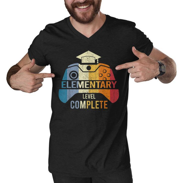 Elementary Level Complete Graduation Gamer Boys Kids  Men V-Neck Tshirt