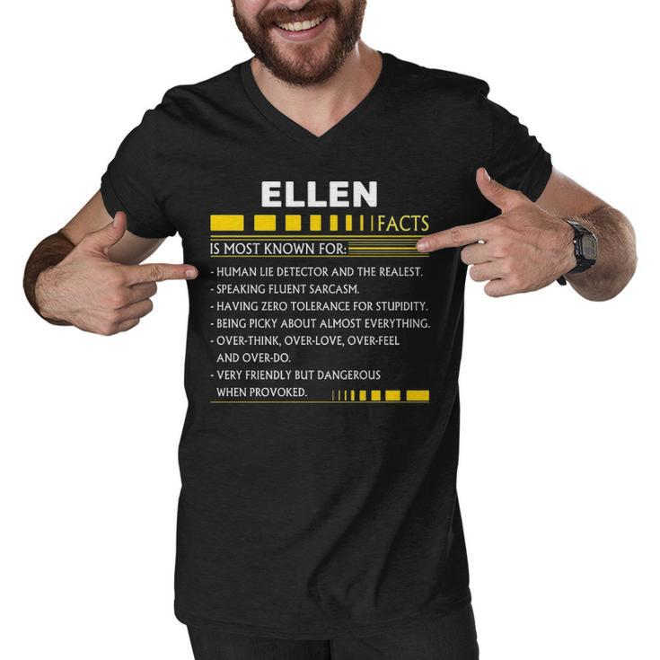 Ellen Name Gift   Ellen Facts Men V-Neck Tshirt