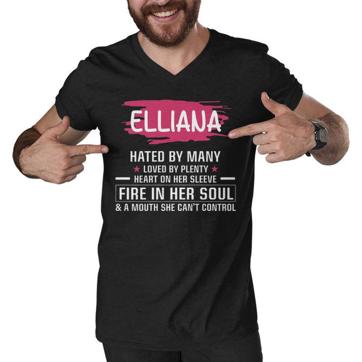 Elliana Name Gift   Elliana Hated By Many Loved By Plenty Heart On Her Sleeve Men V-Neck Tshirt
