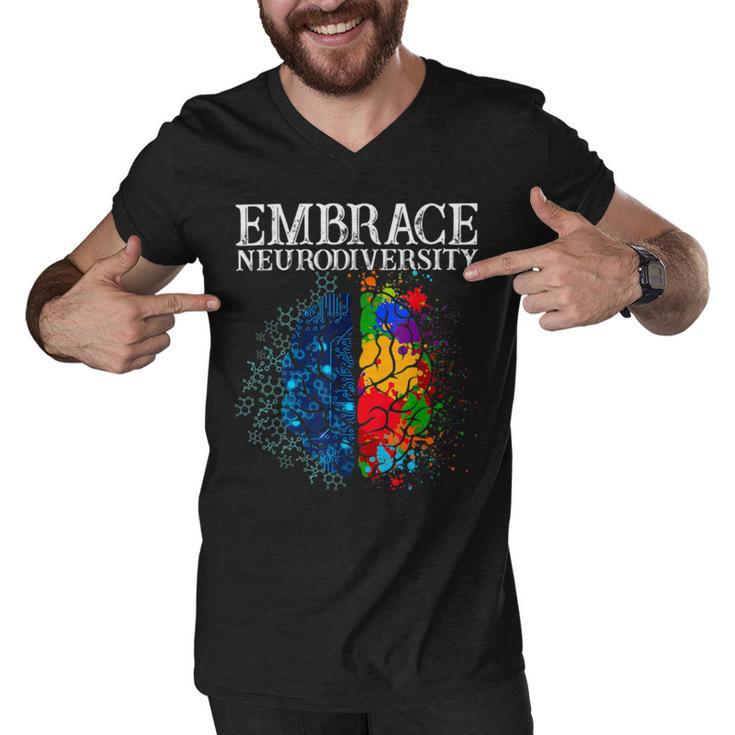 Embrace Neurodiversity Men V-Neck Tshirt