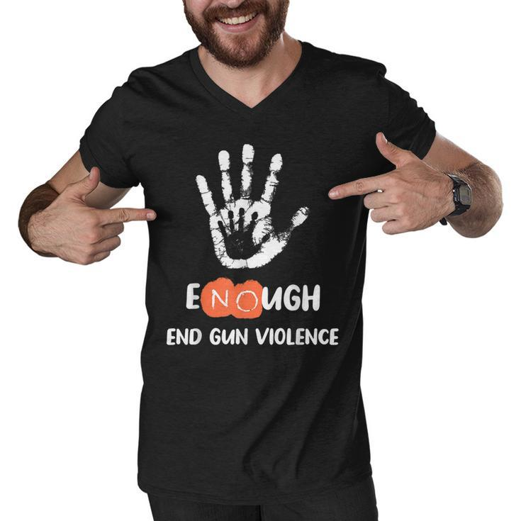 Enough End Gun Violence No Gun Anti Violence No Gun  Men V-Neck Tshirt