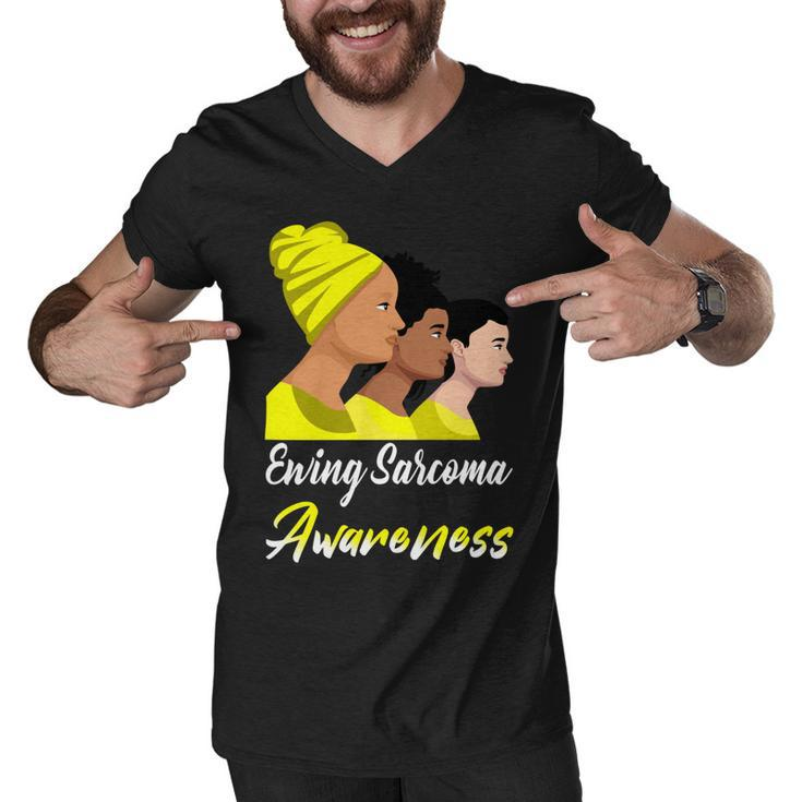 Ewings Sarcoma Awareness  Yellow Women  Ewings Sarcoma  Ewings Sarcoma Awareness Men V-Neck Tshirt