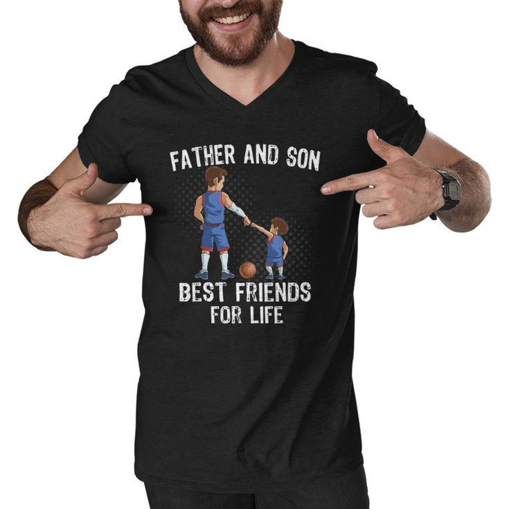 Father And Son Best Friend For Life Basketball Gift Men V-Neck Tshirt