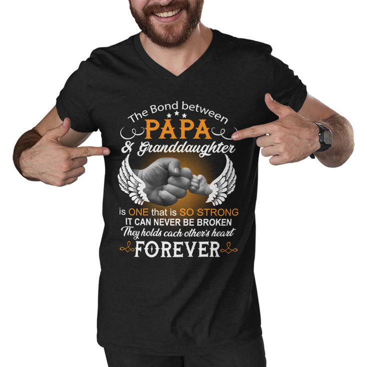 Father Grandpa The Bond Between Papa And Granddaughter Is One That Is So Strong Family Dad Men V-Neck Tshirt