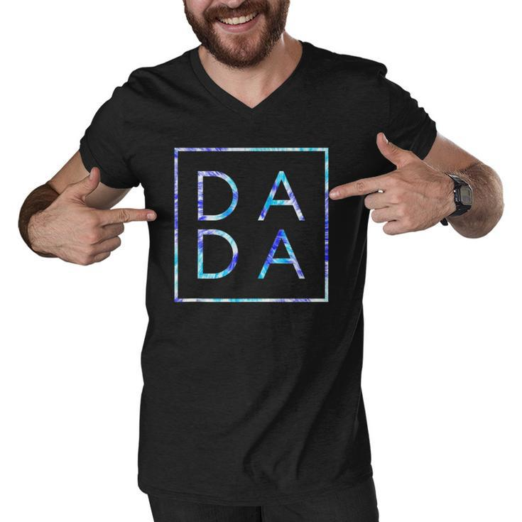 Fathers Day For New Dad Dada Him - Coloful Tie Dye Dada  Men V-Neck Tshirt