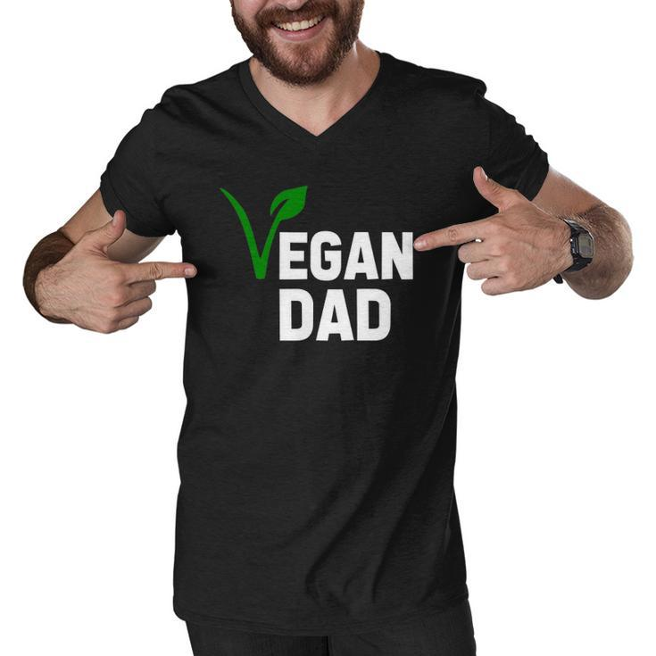 Fathers Day Veganism - Vegan Dad Men V-Neck Tshirt