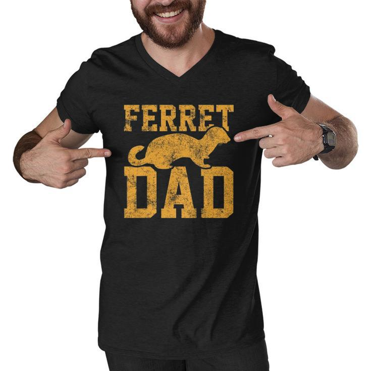 Ferret Dad Papa Father Vintage Men V-Neck Tshirt