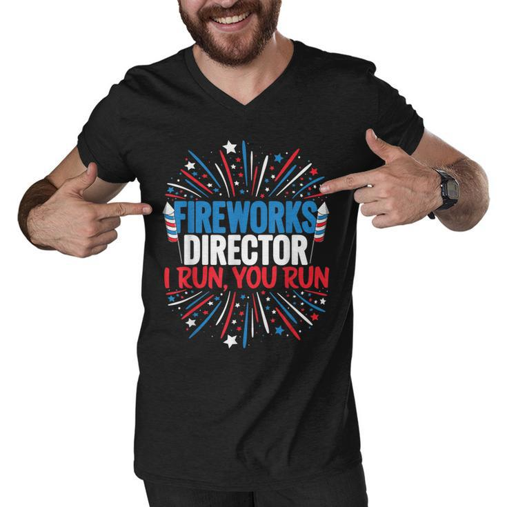 Fireworks Director  Funny 4Th Of July Firework Director  Men V-Neck Tshirt