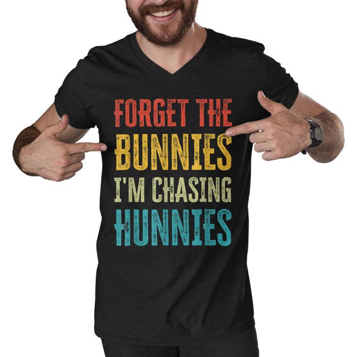 Forget The Bunnies Im Chasing Hunnies Funny  Men V-Neck Tshirt