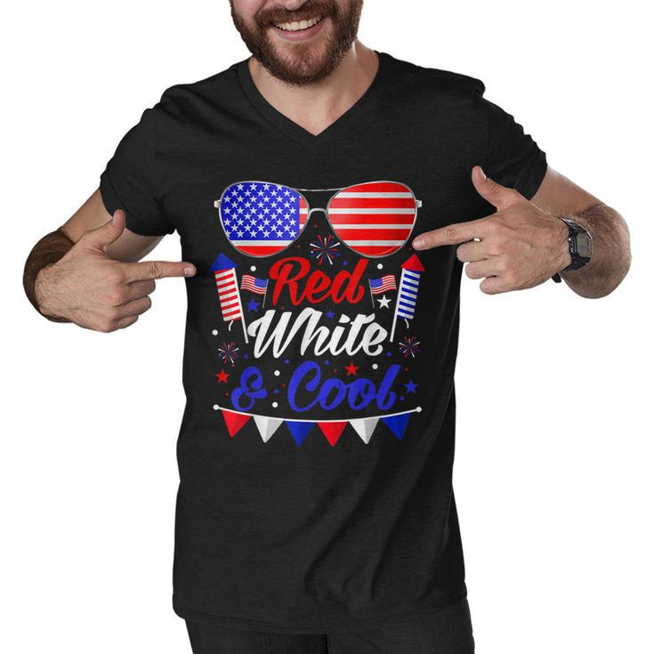 Fourth Of July 4Th July Kids Red White And Blue Patriotic  Men V-Neck Tshirt