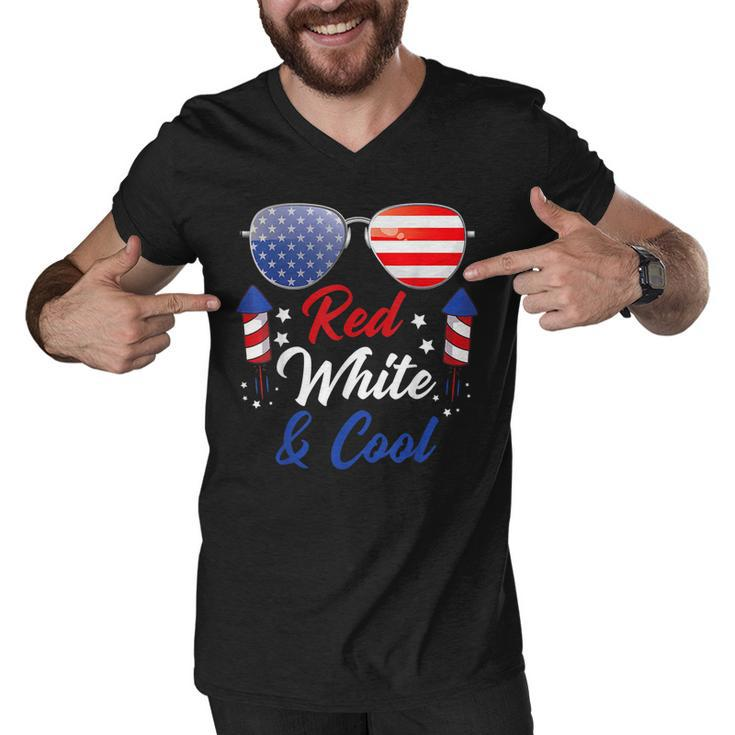 Fourth Of July 4Th July Kids Red White And Blue Patriotic  Men V-Neck Tshirt