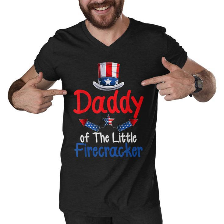 Funny 4Th Of July  Daddy Of The Little Firecracker  V2 Men V-Neck Tshirt