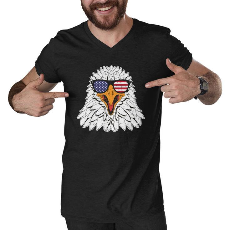 Funny 4Th Of July Eagle Patriotic American Flag Cute Eagle Men V-Neck Tshirt