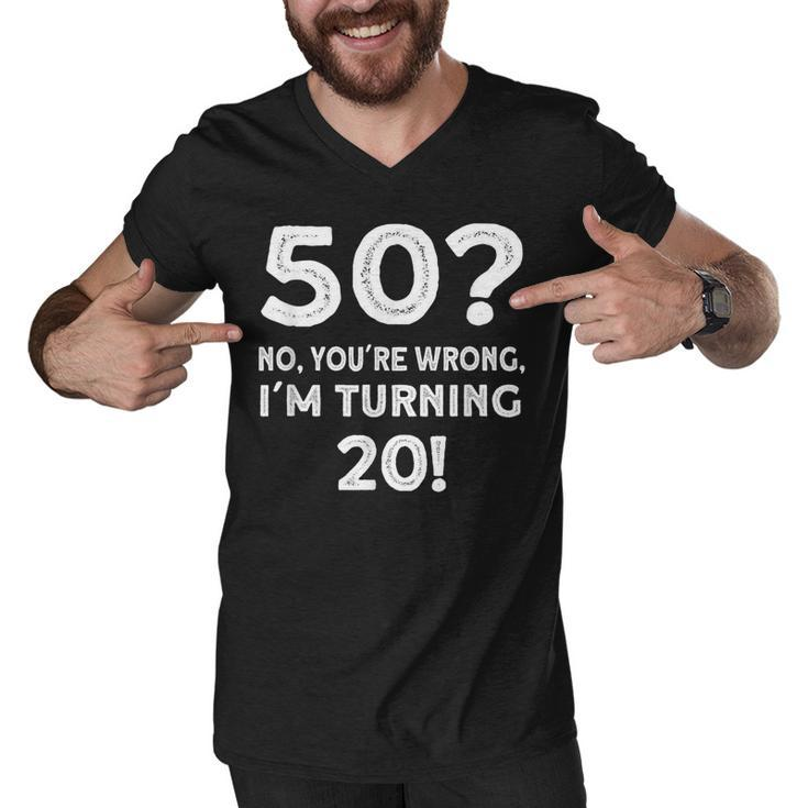 Funny 50Th Birthday 50 Years Old  V2 Men V-Neck Tshirt