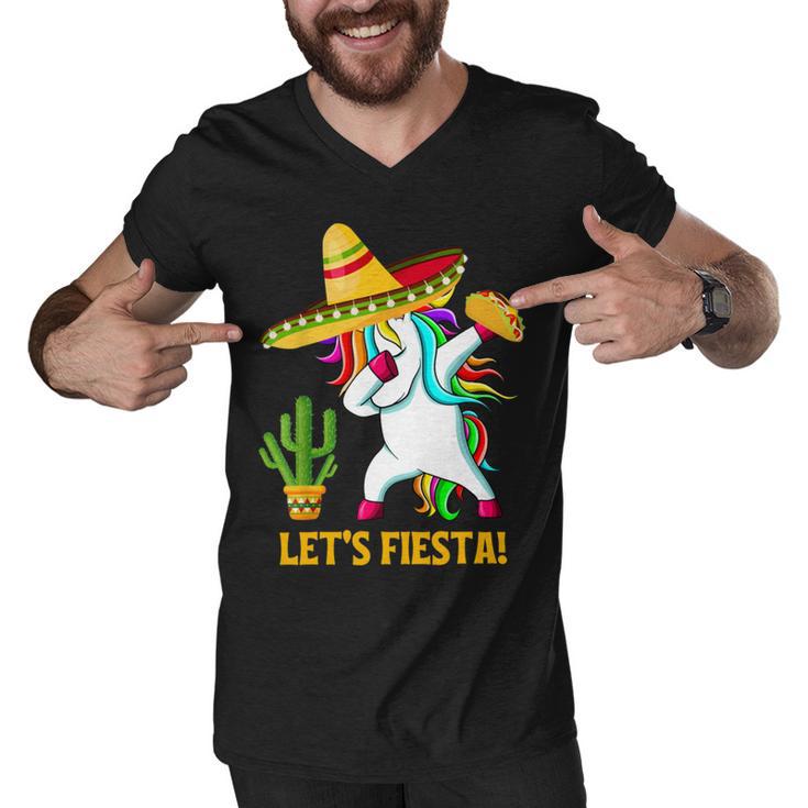 Funny Dabbing Taco Cinco De May Mexican Food V4 Men V-Neck Tshirt