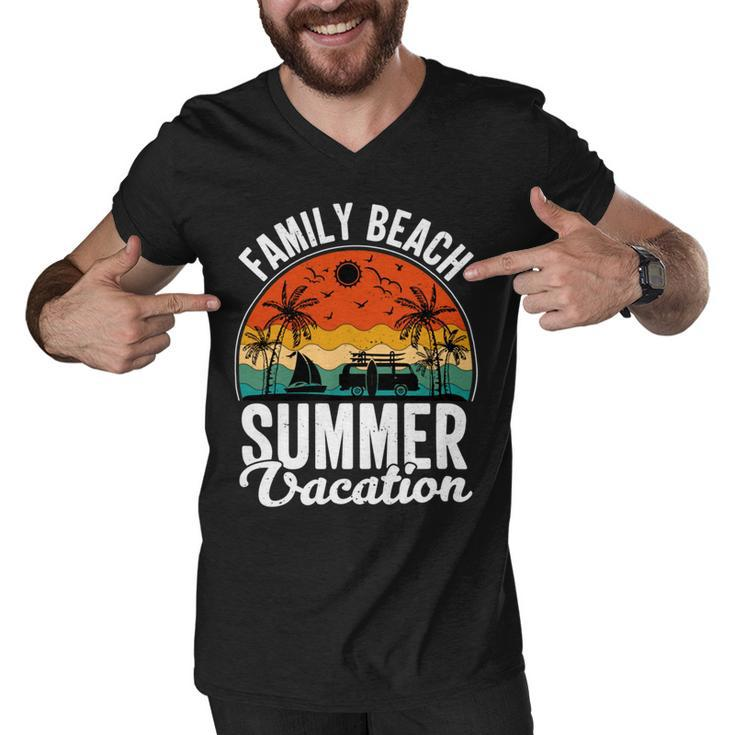 Funny  Enjoy The Summer Family Beach Summer Vacation  Men V-Neck Tshirt