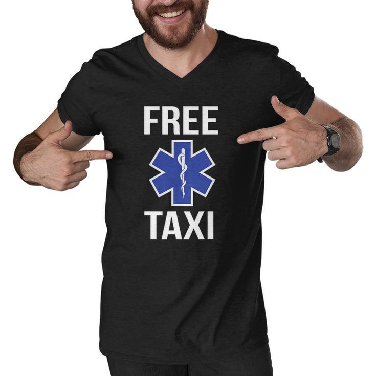 Funny Free Taxi Star Of Life Emt Design Ems Medic Gift Men V-Neck Tshirt