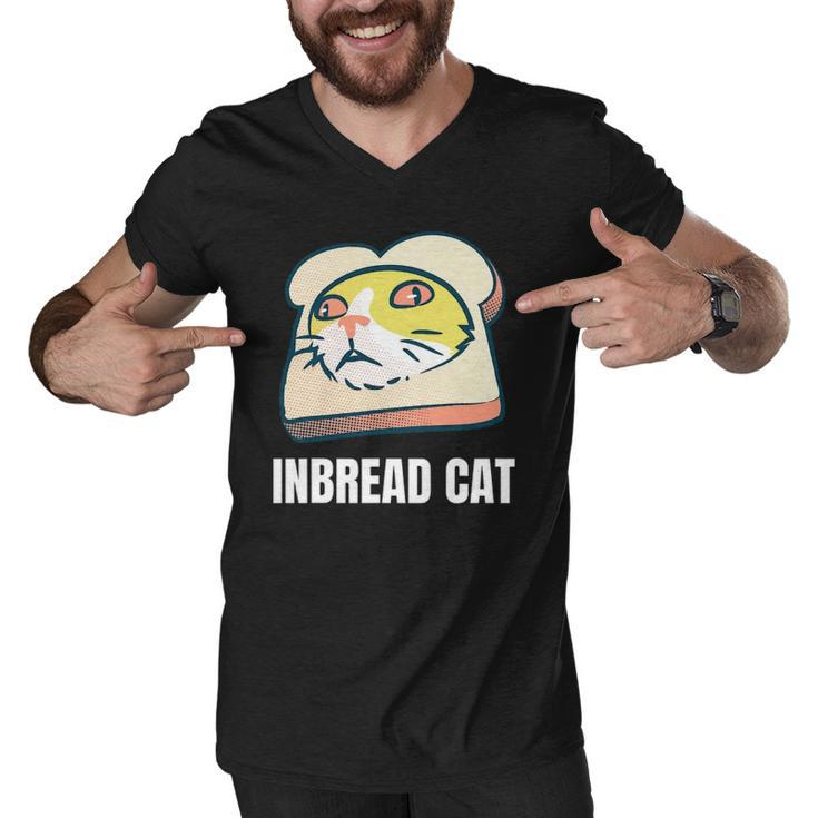 Funny Inbread Toasted Cat Meme Toast Bread Kitten Men V-Neck Tshirt