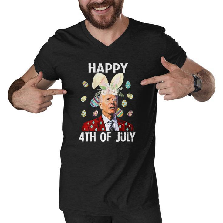 Funny Joe Biden Merry Christmas Confused Easter Day Men V-Neck Tshirt