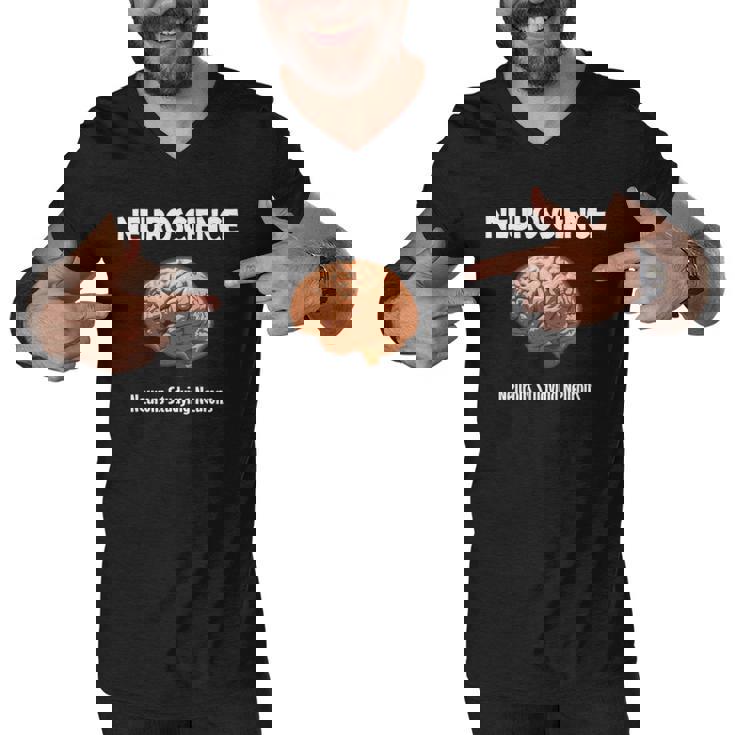 Funny Neuroscience Neurons Studying Neurons Men V-Neck Tshirt