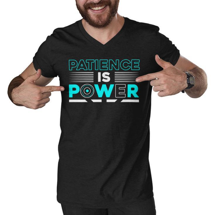 Funny Patience Is Power Men V-Neck Tshirt