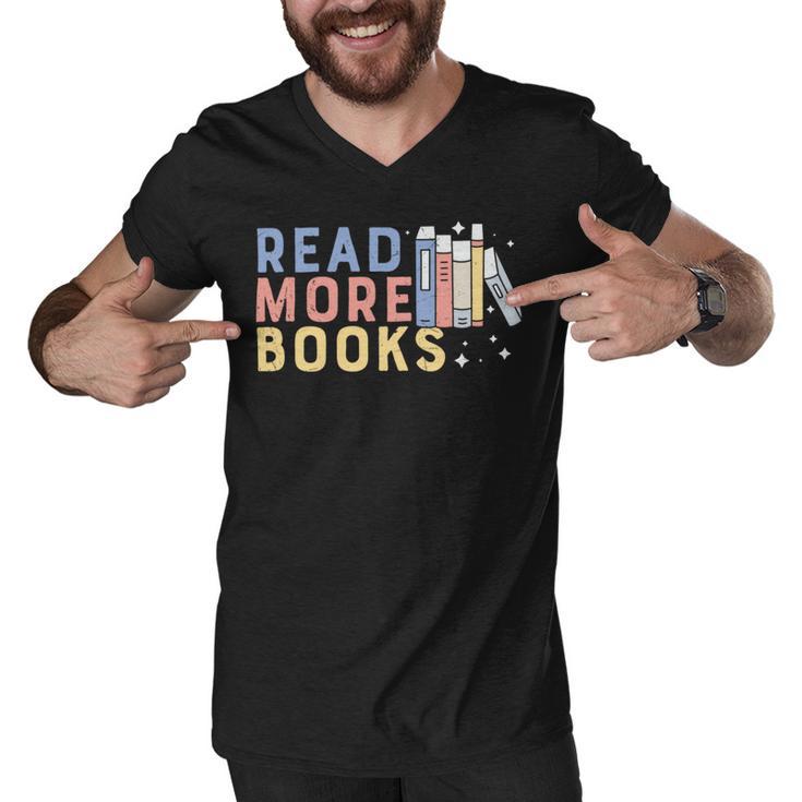 Funny  Read More Books Gift Men V-Neck Tshirt