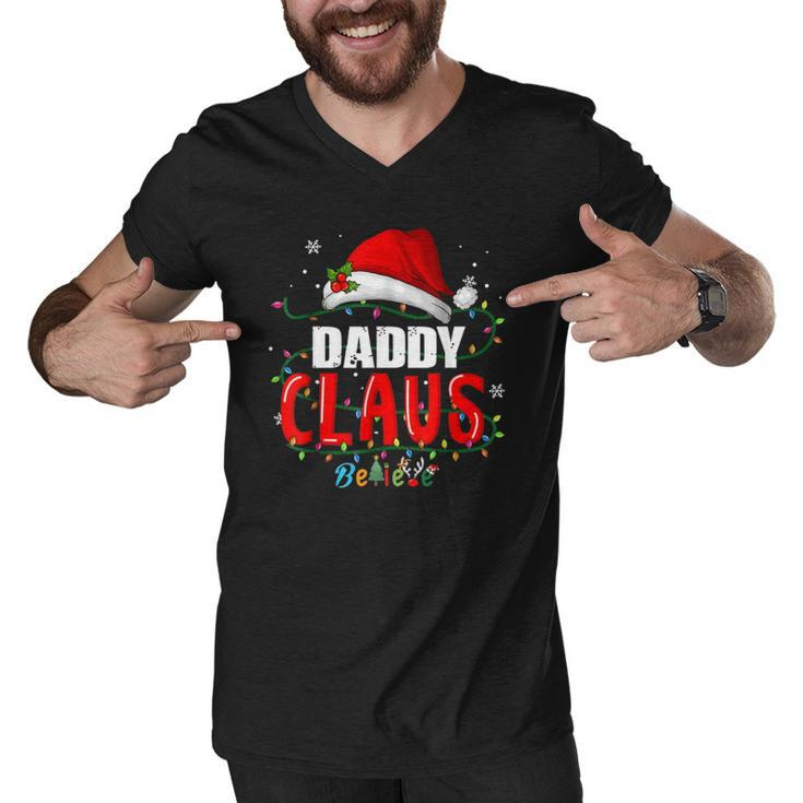 Funny Santa Daddy Claus Christmas Matching Family Men V-Neck Tshirt