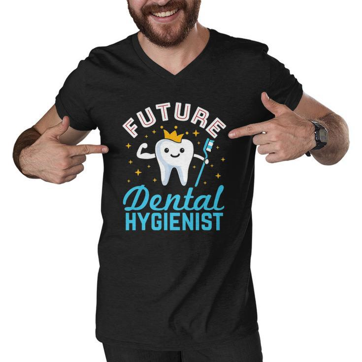 Future Dental Hygienist Hygiene Student Rdh Tooth Toothbrush Men V-Neck Tshirt