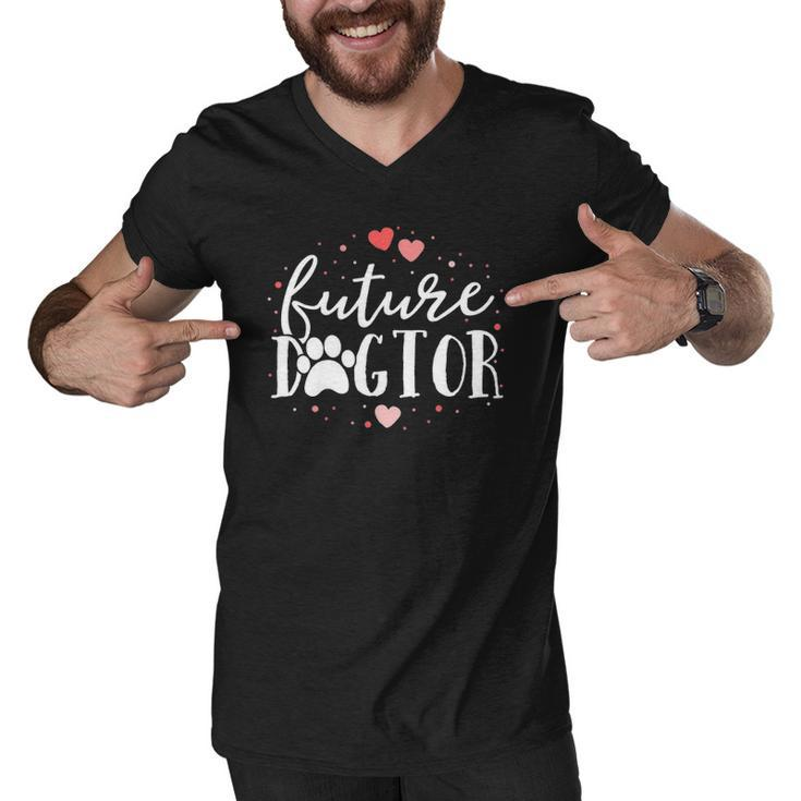 Future Dogtor Dog Doctor Vet Tech Veterinarian Student Gift Men V-Neck Tshirt