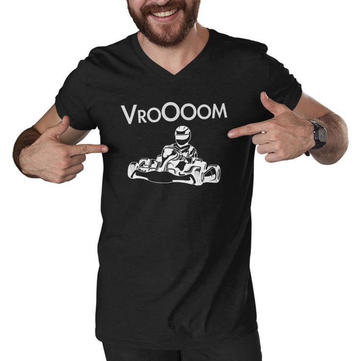 Go Kart Vroooom Go Kart Racing Driver Men V-Neck Tshirt