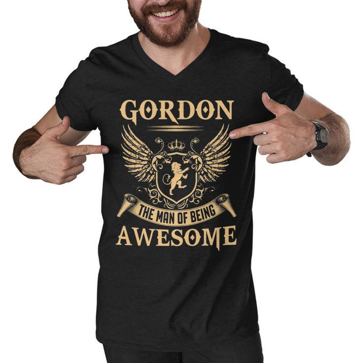 Gordon Name Gift   Gordon The Man Of Being Awesome Men V-Neck Tshirt
