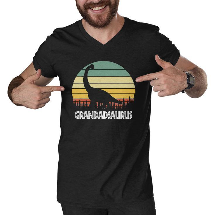 Grandadsaurus Grandad Saurus Grandad Dinosaur Men V-Neck Tshirt