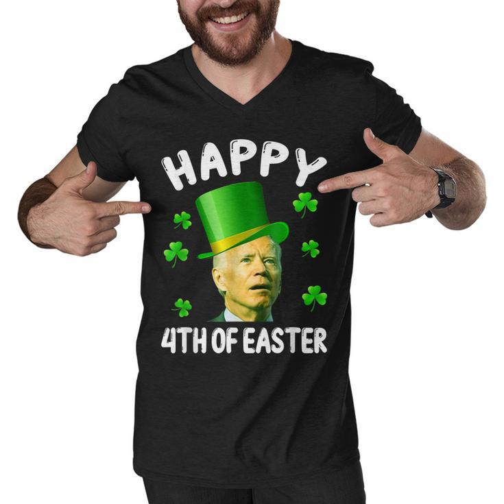 Happy 4Th Of Easter Funny Biden St Patricks Day  Men V-Neck Tshirt