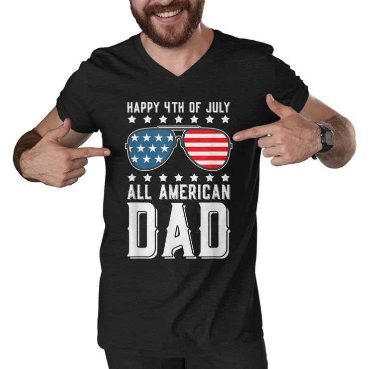 Happy 4Th Of July All American Dad  Men V-Neck Tshirt