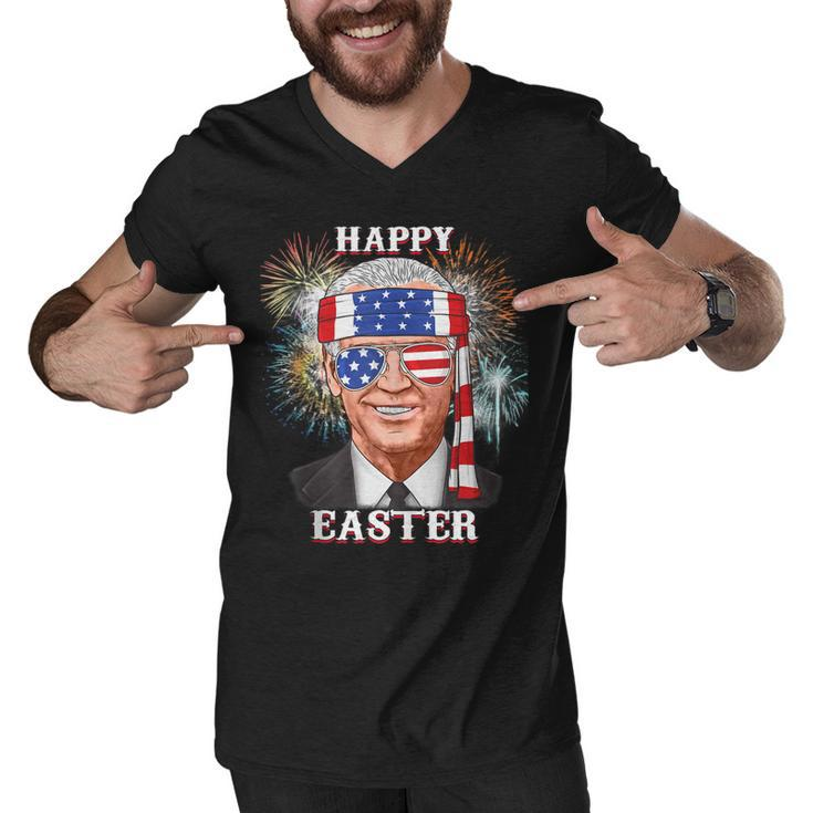 Happy Easter Confused Joe Biden 4Th Of July Funny  Men V-Neck Tshirt