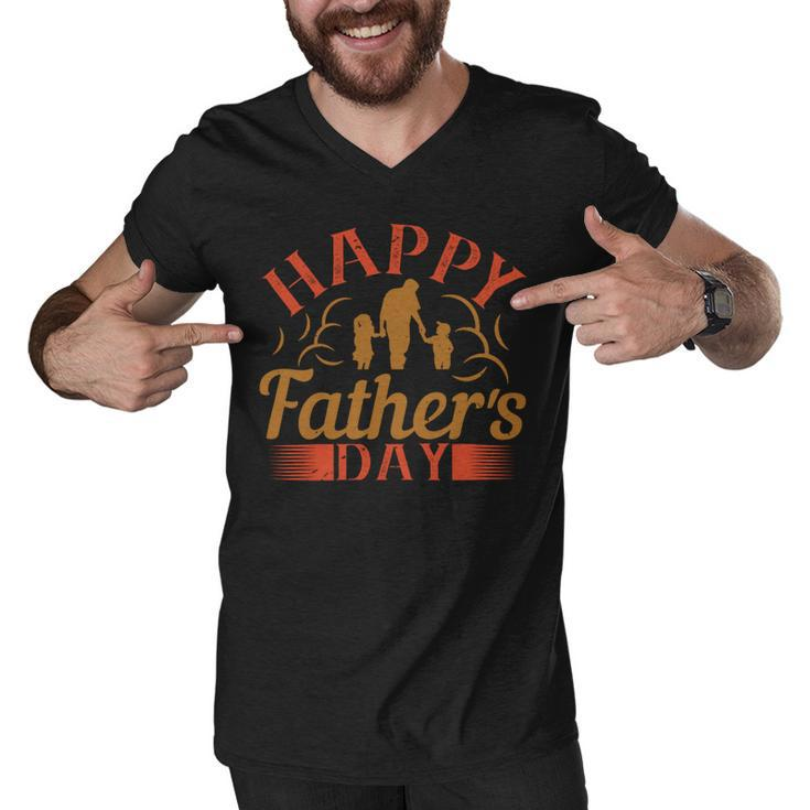 Happy Fathers Day  Fathers Day Gift Men V-Neck Tshirt