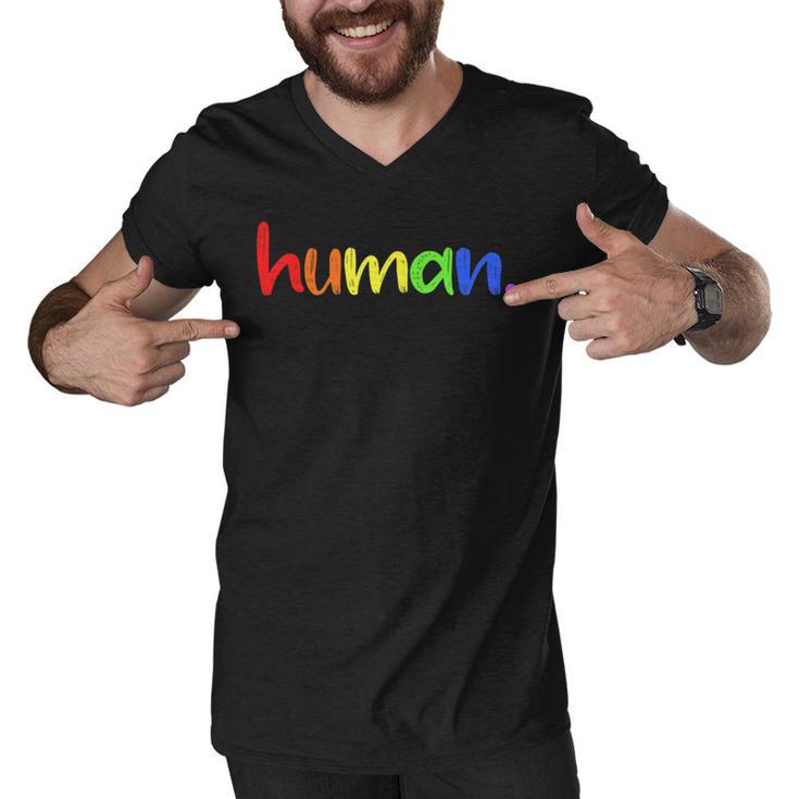Human Lgbt Gift Lesbian Pride Gay Pride Lgbt Pride  Men V-Neck Tshirt