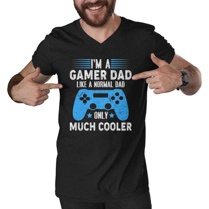 Im A Gaming Dad Video Gamer Geeks Daddy Gamer Dad Gaming Men V-Neck Tshirt