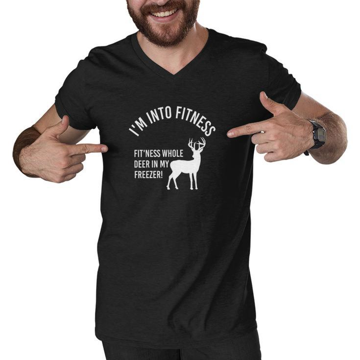Im Into Fitness Fitness Deer In My Freezer Deer  Men V-Neck Tshirt
