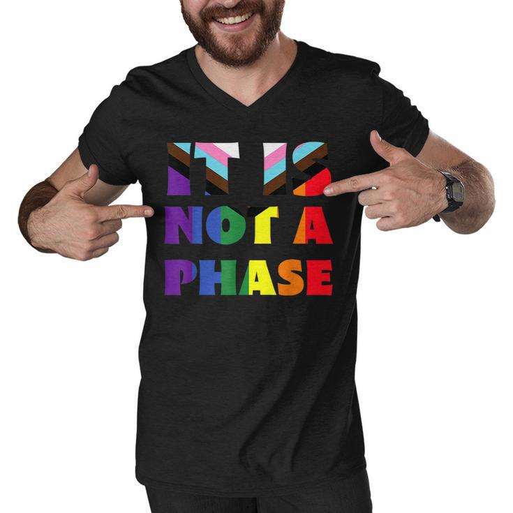 Its Not A Phase Lgbtqia Rainbow Flag Gay Pride Ally  Men V-Neck Tshirt