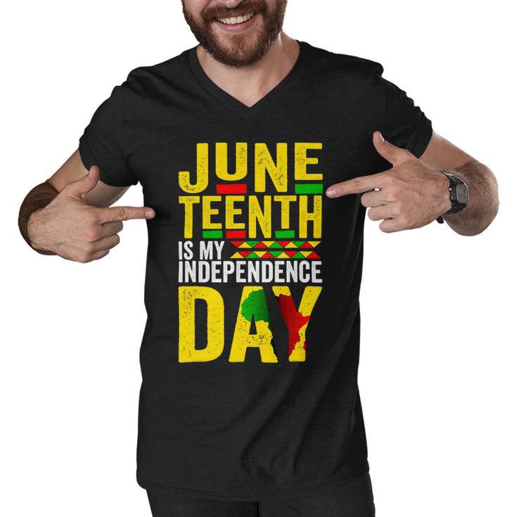 Juneteenth Is My Independence Day 1865 African American Men V-Neck Tshirt