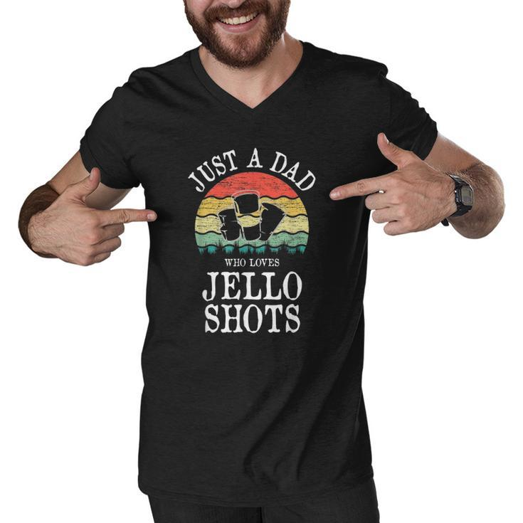 Just A Dad Who Loves Jello Shots Men V-Neck Tshirt