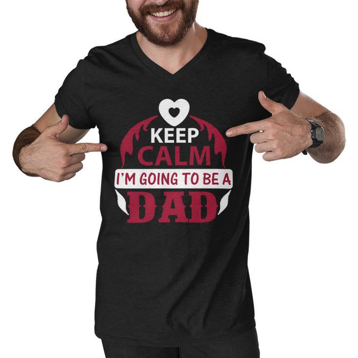 Keep Clam Papa T-Shirt Fathers Day Gift Men V-Neck Tshirt