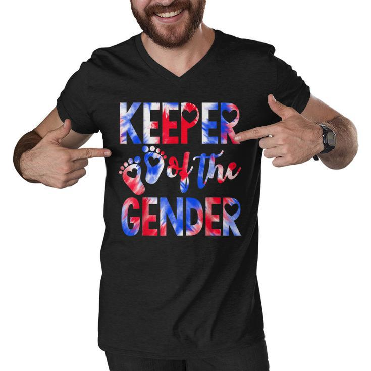 Keeper Of The Gender 4Th Of July Baby Gender Reveal  Men V-Neck Tshirt
