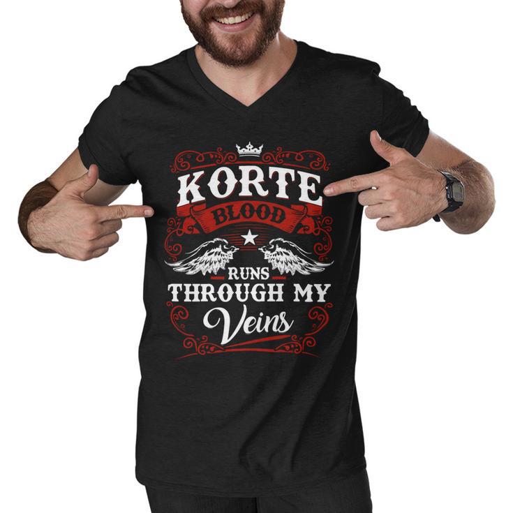 Korte Name Shirt Korte Family Name Men V-Neck Tshirt