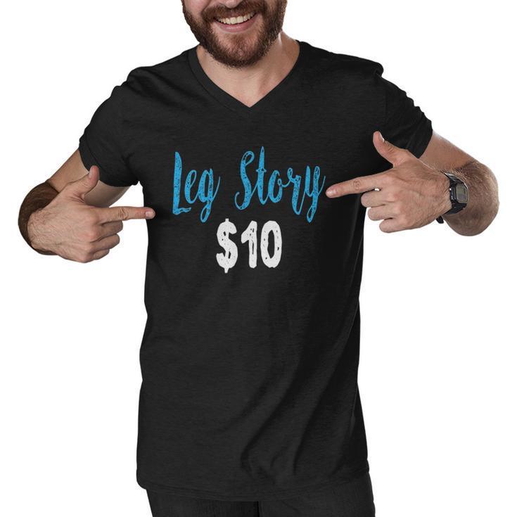 Leg Story  Funny Broken Bone Gift Men V-Neck Tshirt