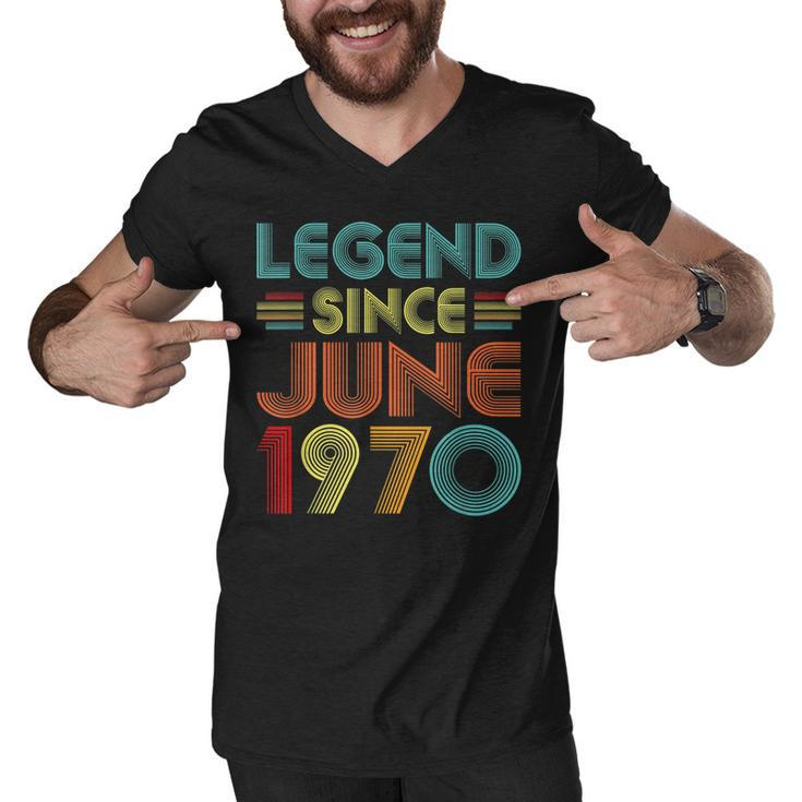 Legend Since June 1970 52Nd Birthday Gifts Idea 52 Years Old  Men V-Neck Tshirt