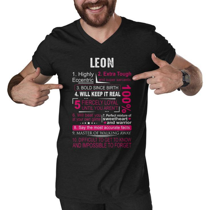 Leon Name Gift   Leon Men V-Neck Tshirt